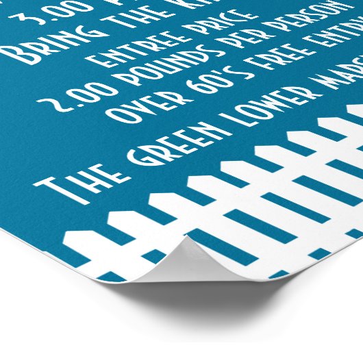 Garden Fete Einladung Poster (Ecke)