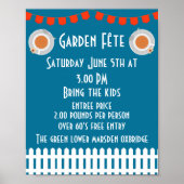 Garden Fete Einladung Poster (Vorne)