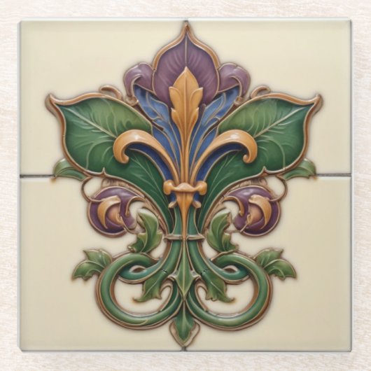 Garden Fleur-de-Lis Untersetzer (Vorderseite)