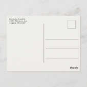 Garden Floral Abschluss Foto Danke Postcard Postkarte (Rückseite)