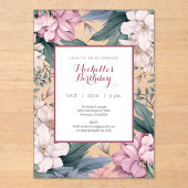 Garden Floral Acryleinladungen (Vorderseite)