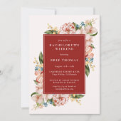 Garden Floral Bachelorette Weekend Einladung (Vorderseite)