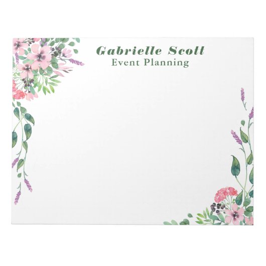 Garden Floral Bouquet Notizblock (Vorderseite)