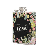 Garden Floral Bride Typografie Alkohol Hip Flask Flachmann (Links)