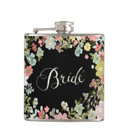 Garden Floral Bride Typografie Alkohol Hip Flask Flachmann
