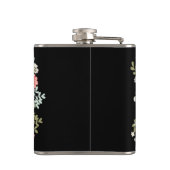 Garden Floral Bride Typografie Alkohol Hip Flask Flachmann (Rückseite)