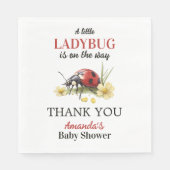 Garden Floral Daisy Little Ladybug Baby Shower Serviette (Vorderseite)