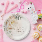 Garden Floral Eucalyptus Brautparty Pappteller (Party)