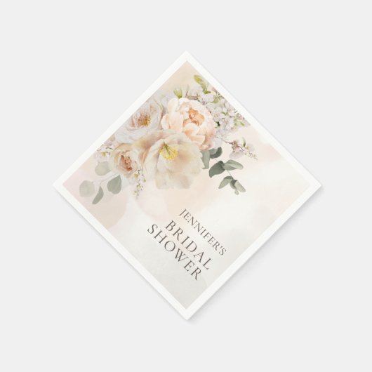 Garden Floral Eucalyptus Brautparty Serviette (Ecke)