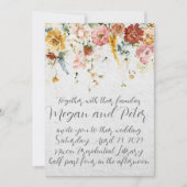 Garden Floral Fine Art Calligraphy Style Wedding Einladung (Vorderseite)