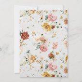 Garden Floral Fine Art Calligraphy Style Wedding Einladung (Rückseite)