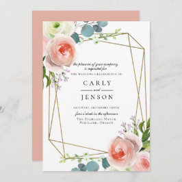 Garden Floral Geometric Wedding Einladung