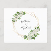 GARDEN FLORAL GREENERY Wedding Danke Karte (Rückseite)