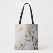 Garden Floral Mit Monogramm Pastete Tote Beutel Tasche (Vorderseite)