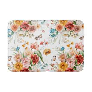 Garden Floral Pattern Badematte
