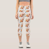 Garden Floral Pattern Capri Leggings (Vorderseite)