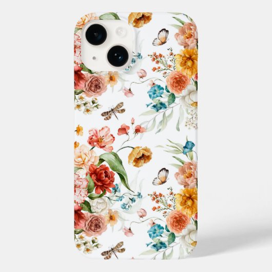 Garden Floral Pattern Case-Mate iPhone Hülle (Rückseite)