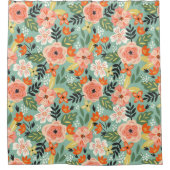Garden Floral Pattern Duschvorhang (Vorderseite)