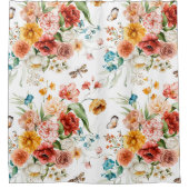 Garden Floral Pattern Duschvorhang (Vorderseite)