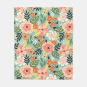 Garden Floral Pattern Fleecedecke (Vorderseite)