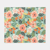 Garden Floral Pattern Fleecedecke (Vorderseite (Horizontal))