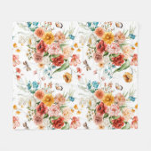 Garden Floral Pattern Fleecedecke (Vorderseite (Horizontal))