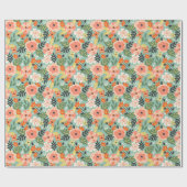 Garden Floral Pattern Geschenkpapier (Flach)