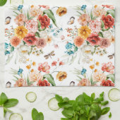 Garden Floral Pattern Geschirrtuch (Gefaltet)