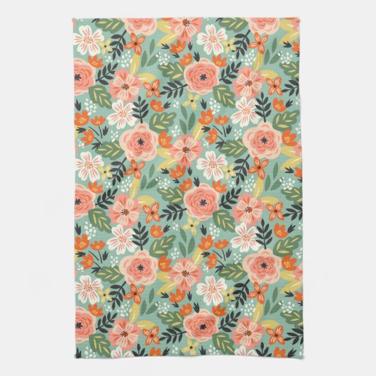 Garden Floral Pattern Geschirrtuch (Vertikal)