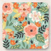 Garden Floral Pattern Getränkeuntersetzer (Vorderseite)