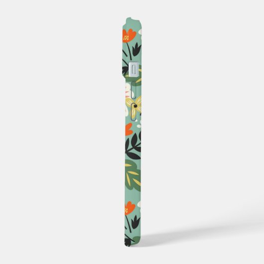 Garden Floral Pattern iPhone 15 Hülle (Linke Seite)