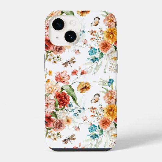 Garden Floral Pattern iPhone Hülle (Rückseite)
