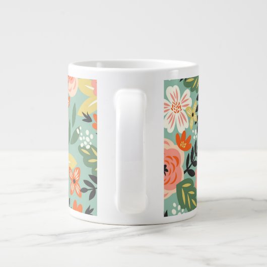 Garden Floral Pattern Jumbo-Tasse (Rückseite)