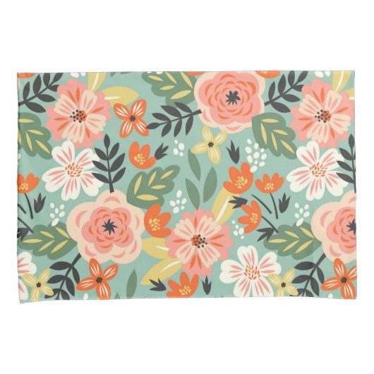 Garden Floral Pattern Kissenbezug (Vorderseite-Rechts)