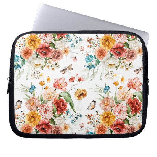 Garden Floral Pattern Laptopschutzhülle (Vorderseite)