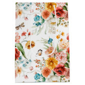Garden Floral Pattern Mittlere Geschenktüte (Rückseite)