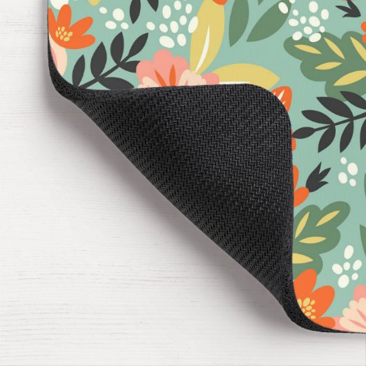 Garden Floral Pattern Mousepad (Ecke)