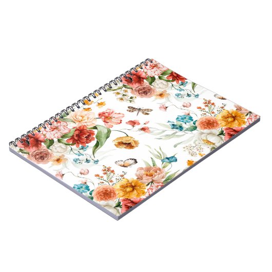 Garden Floral Pattern Notizblock (Linke Seite)