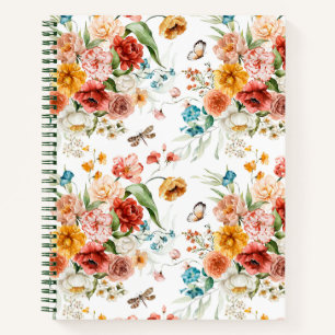 Garden Floral Pattern Notizblock