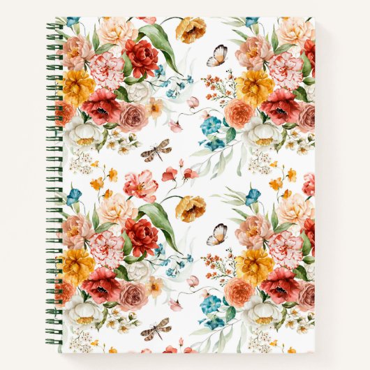 Garden Floral Pattern Notizblock (Vorderseite)