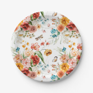 Garden Floral Pattern Pappteller