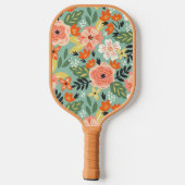 Garden Floral Pattern Pickleball Schläger (Rückseite)