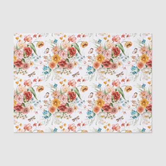 Garden Floral Pattern Seidenpapier (Vorderseite)