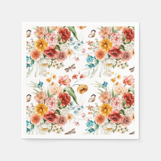 Garden Floral Pattern Serviette (Vorderseite)
