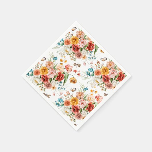 Garden Floral Pattern Serviette (Ecke)