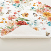 Garden Floral Pattern Sherpadecke (3/4)
