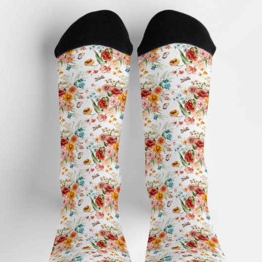 Garden Floral Pattern Socken (Oben)