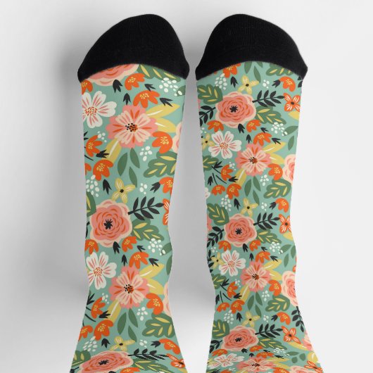 Garden Floral Pattern Socken (Oben)