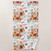 Garden Floral Pattern Strandtuch (Vorderseite)