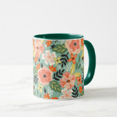 Garden Floral Pattern Tasse (VorderseiteRechts)
